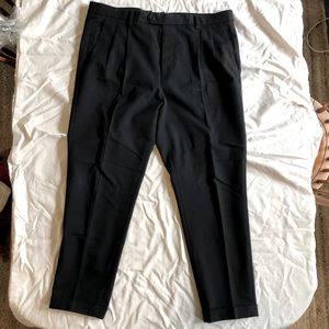 All Saints Size 34 Black Button Fly Cropped Dress Pants